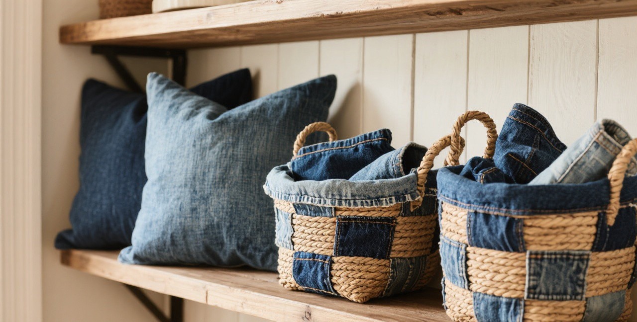 How to Upcycle Denim Jeans into Home Decor Items